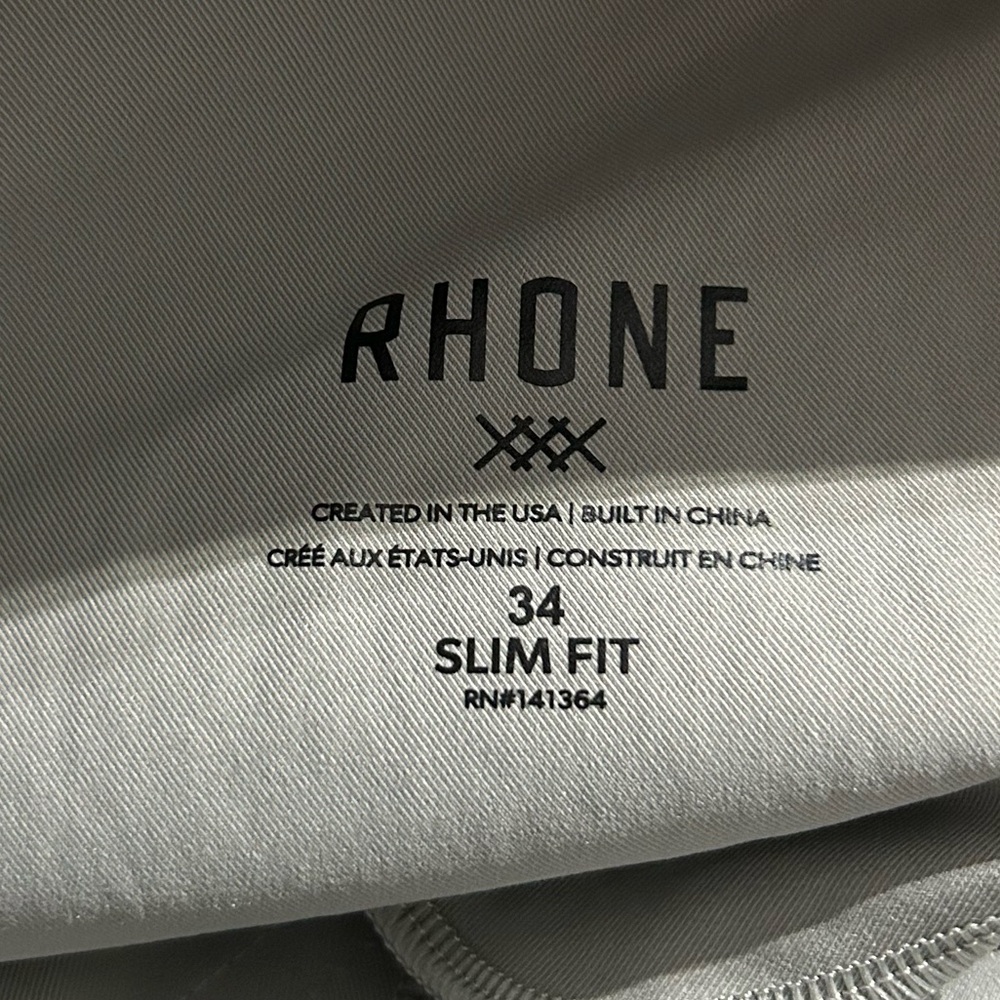 Rhone commuter slim fit pants size 34 gray - Picture 5 of 8